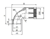 Billede af JKBH Fitting 90°-  NW17 - M20x1,5