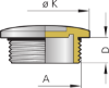 Billede af Blindprop - Rund - M16 x 1,5mm