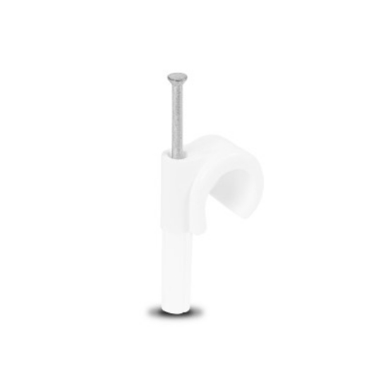 Billede af Mepac Plugclip med søm 11/15mm, hvid