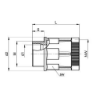 Billede af JKNH Fitting NW48 - M63x1,5 - Blå