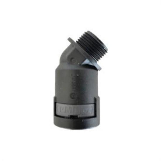 Billede af 45°, Metrisk gevind M20x1,5, NW17, sort